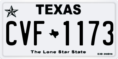 TX license plate CVF1173