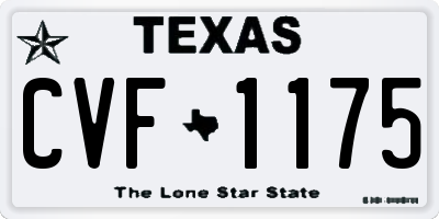 TX license plate CVF1175