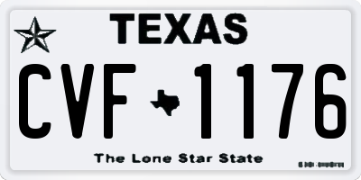 TX license plate CVF1176
