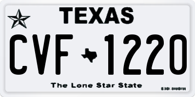 TX license plate CVF1220