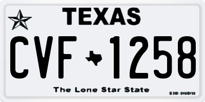 TX license plate CVF1258