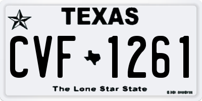 TX license plate CVF1261