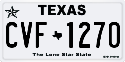 TX license plate CVF1270