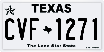 TX license plate CVF1271