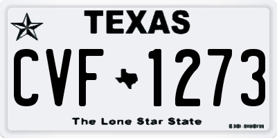 TX license plate CVF1273