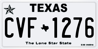 TX license plate CVF1276
