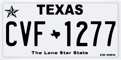 TX license plate CVF1277