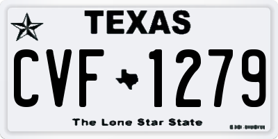 TX license plate CVF1279