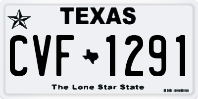 TX license plate CVF1291