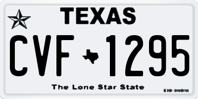 TX license plate CVF1295