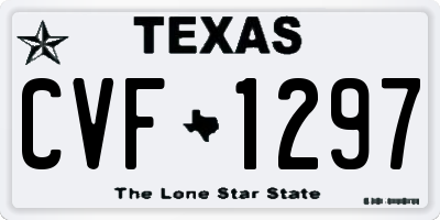TX license plate CVF1297