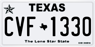 TX license plate CVF1330