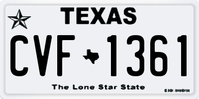 TX license plate CVF1361