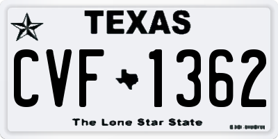 TX license plate CVF1362