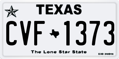 TX license plate CVF1373