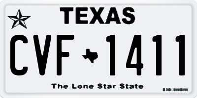 TX license plate CVF1411