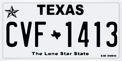 TX license plate CVF1413