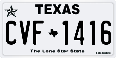 TX license plate CVF1416