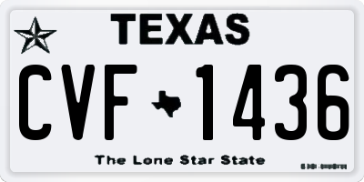 TX license plate CVF1436