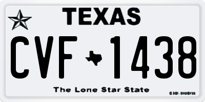 TX license plate CVF1438