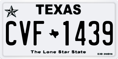 TX license plate CVF1439