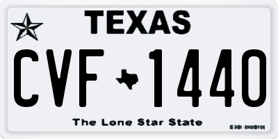 TX license plate CVF1440