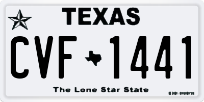 TX license plate CVF1441