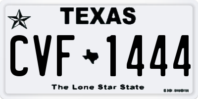 TX license plate CVF1444