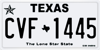 TX license plate CVF1445