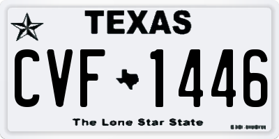 TX license plate CVF1446