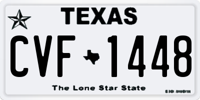 TX license plate CVF1448