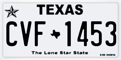 TX license plate CVF1453