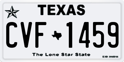 TX license plate CVF1459