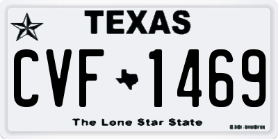 TX license plate CVF1469