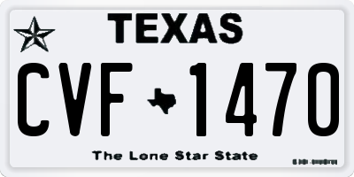 TX license plate CVF1470