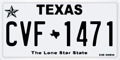 TX license plate CVF1471