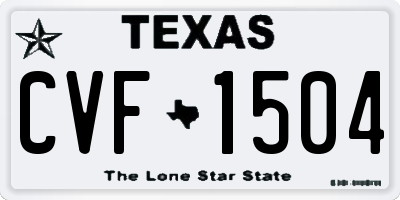 TX license plate CVF1504