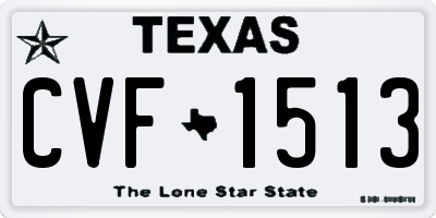 TX license plate CVF1513