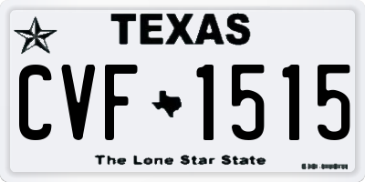 TX license plate CVF1515