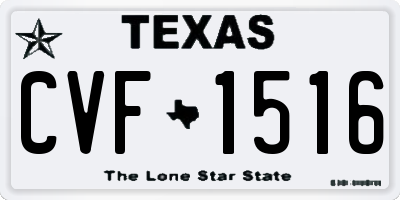TX license plate CVF1516