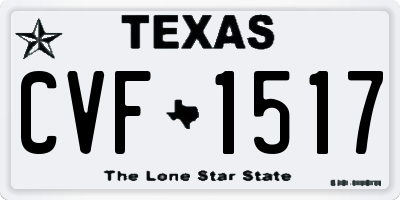 TX license plate CVF1517