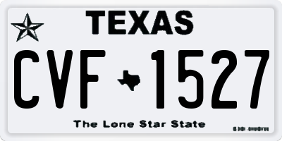 TX license plate CVF1527