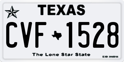 TX license plate CVF1528