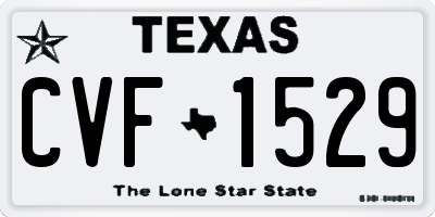TX license plate CVF1529