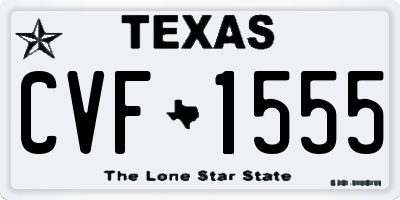 TX license plate CVF1555