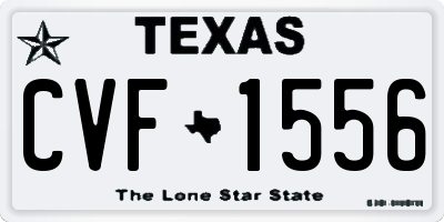 TX license plate CVF1556