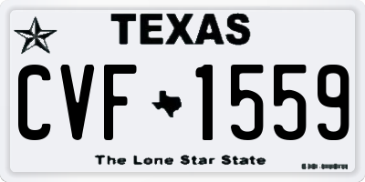 TX license plate CVF1559