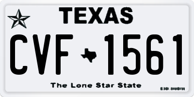 TX license plate CVF1561