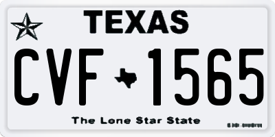 TX license plate CVF1565