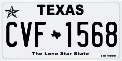 TX license plate CVF1568